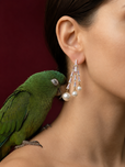 Tassel Earrings With Pearl Drops