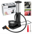 High Pressure Foot Air Pump with Gauge Heavy-Duty Foot Bike Pump for Bicycle Ball Scooter Car Inflatable Toys Mini Pump