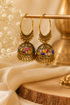 Meenakari Hoop Jhumka