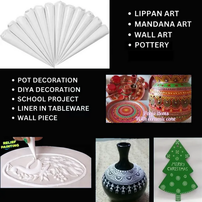 White Ceramic Cones home