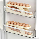 2 Tier Egg Organizer Automatic Scrolling Egg Rack Double Layer Egg Storage Tray