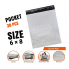 FLYER 6 X 8 SIZE 30 PCS ONLINE PARCEL HIGH QUALITY WITH SIDE POCKET