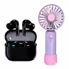 Mini Handheld Fan + Buds Pro 3 Wireless Earbuds Bundle | Portable Rechargeable Fan & Bluetooth Earbuds Combo