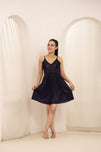Sajiero Gown Set - Nerra Silk - Dark Blue