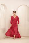 Sajiero Gown Set - Liora Silk - Pink