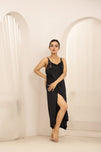 Sajiero Gown Set - Liora Silk - Black