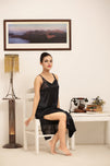 Sajiero Gown Set - Liora Silk - Black