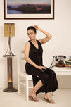 Sajiero Gown Set - Orina Silk - Dark Grey