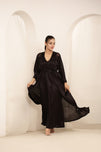 Sajiero Gown Set - Orina Silk - Dark Grey