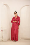 Sajiero Gown Set - Orina Silk - Pink