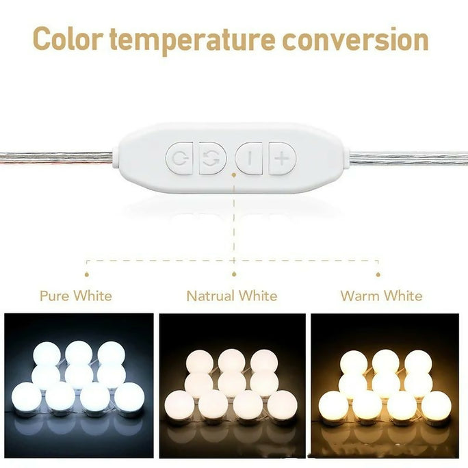 Vanity Mirror Light LED Bulbs For Makeup Mirror Stand (10 Bulbs)