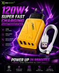 XPESPORT 120W GaN Fast Charger with Type-C Cable