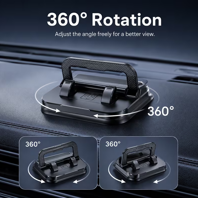 2-In-1 Multifunctional Car Mobile Phone Holder, Parking Number Plate And Phone Holder, Foldable Bracket, Car Interior Accessories Car Gadgets