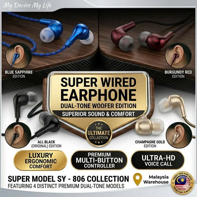 ORIGINAL Super Wired Earphones you – Experience Superior Sound & Comfortable music aur calling experience ko behtar banayen