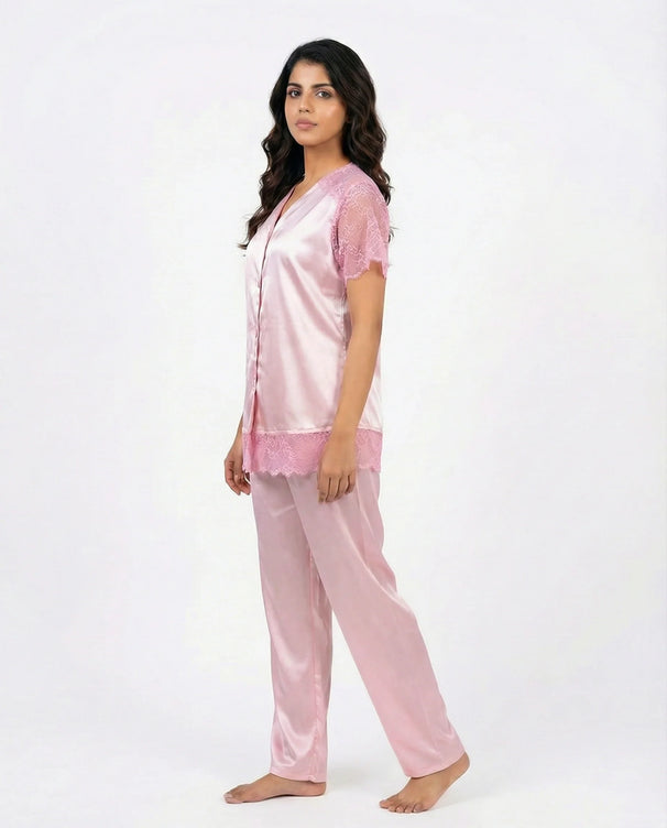 Sajiero Silk Pajama Suit - Dream Nest