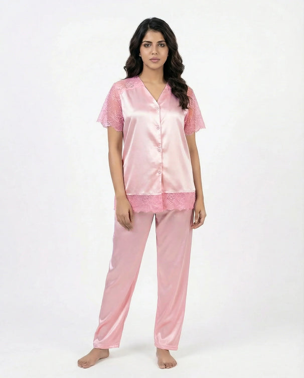 Sajiero Silk Pajama Suit - Dream Nest