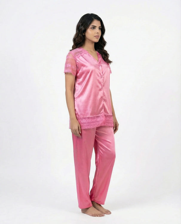Sajiero Silk Pajama Suit - Dream Nest