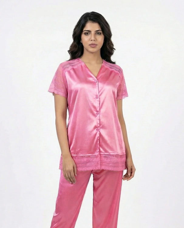Sajiero Silk Pajama Suit - Dream Nest