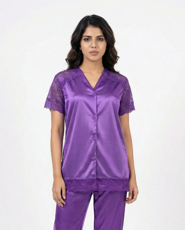 Sajiero Silk Pajama Suit - Dream Nest