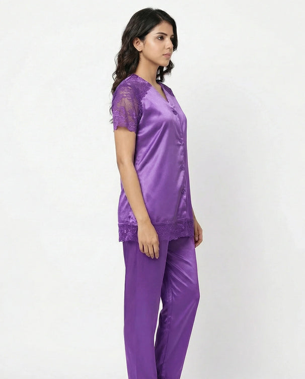 Sajiero Silk Pajama Suit - Dream Nest