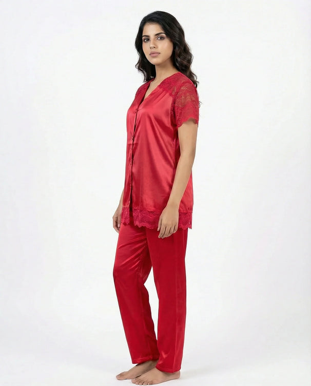 Sajiero Silk Pajama Suit - Dream Nest