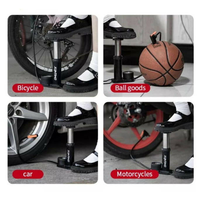 Gauge PUMP Original Portable Mini Foot Air Pump with Pressure Gauge