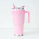 New 40 OZ Tumbler with Handle and Nozzle Straw Lid, Insulated Reusable Stainless Steel Travel Mug Keeps Drinks Cold up to 34 Hours