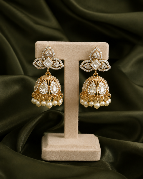 CZ Diamond Jhumka