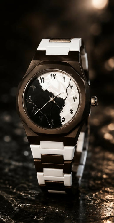 Original Arabic Aura Waterproof Wrist Watch: Trending Matte Finish Luxury Timepiece for Men & Boys special Premium Arabic Aura Watch 2026 watch: Luxury Minimalist Design with Butterfly Clasp & Fiber Chain for Men
