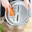 3in1 Stainless Steel Vegetable Slicer Cutter Bowl