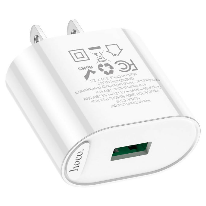 HOCO C109 Fighter Single Port 18W Fast Wall Charger