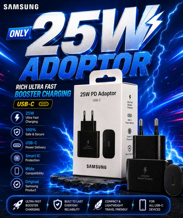 Original 25 W Ultra Fast Booster Charging PD Adaptor
