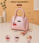 Trendy Crossbody Bag for Women & Girls - Metallic Top Handle Handbag with Adjustable Shoulder Strap