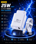Realme 25W SuperVOOC Fast Charger with Micro USB Cable