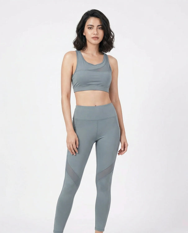 Sajiero Activewear Set - Fit Fusion - Sky Blue