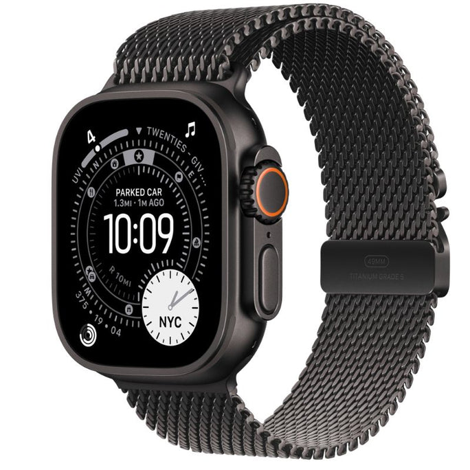 Apple Watch Ultra 3 49mm Black Titanium Milanese Loop