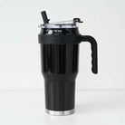 New 40 OZ Tumbler with Handle and Nozzle Straw Lid, Insulated Reusable Stainless Steel Travel Mug Keeps Drinks Cold up to 34 Hours