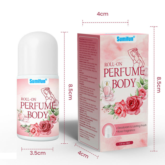 Sumifun Roll-On Perfume Body 30ml | Rose Fragrance Roll-On Deodorant for Underarms | Long Lasting Freshness for Women