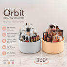 360° Rotating Makeup Organizer Plastic Cosmetic Storage Box – Makeup Brush Holder, Lipstick & Skincare Organizer for Dressing Table