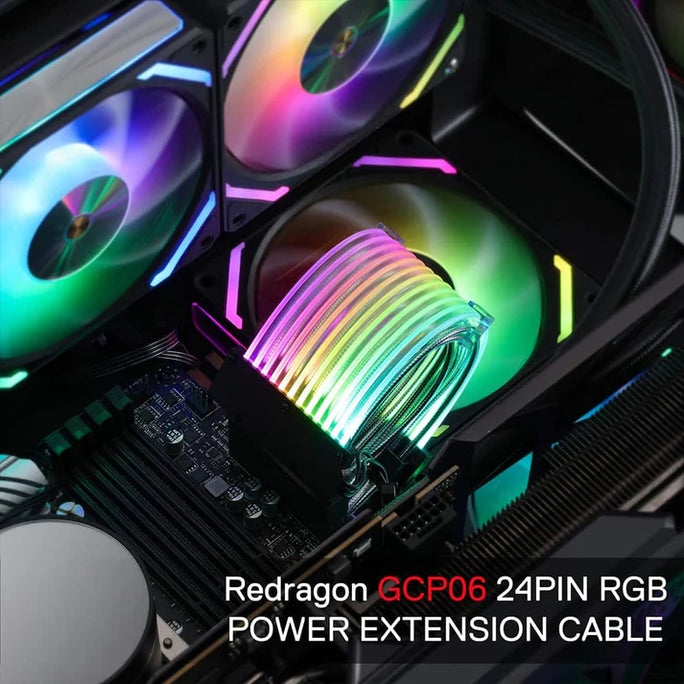 Redragon GCP06 24-Pin ARGB Motherboard Power Extension Cable