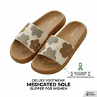 Deluxe Footwear Ultra Soft Sole Slipper for Women – Floral Printed Premium Cushion Slides for Girls