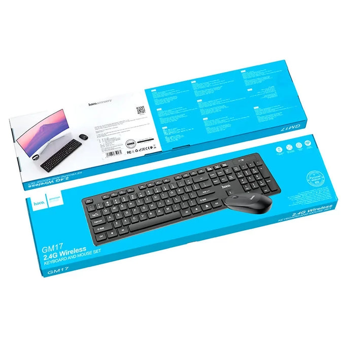 HOCO GM17 Wireless Business Keyboard & Mouse Combo 2.4G 104 Key