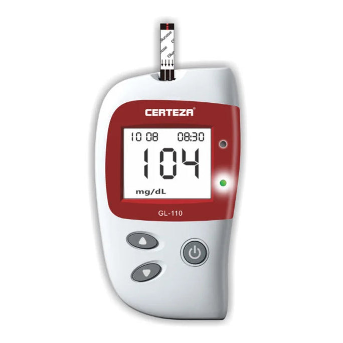 Certeza GL 110 Blood Glucose Monitor with 10 Test Strips – Sugar Meter