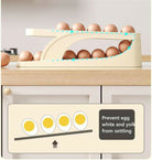 2 Tier Egg Organizer Automatic Scrolling Egg Rack Double Layer Egg Storage Tray