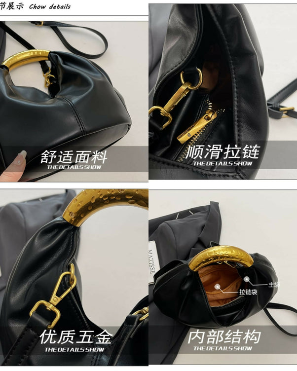 Stylish Bucket Leather Crossbody Bag for Women