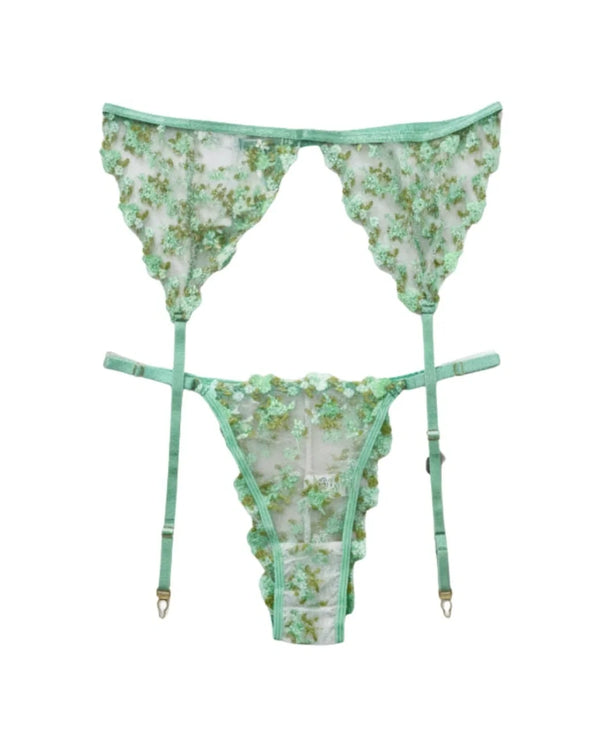 Sajiero Garter Set - Blossom Muse - Green