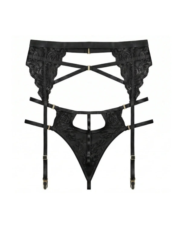 Sajiero Garter Set - Xyra - Black