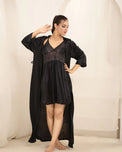 Sajiero Gown Set - Nerra Silk - Black