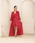 Sajiero Gown Set - Nerra Silk - Maroon