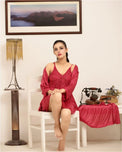 Sajiero Gown Set - Nerra Silk - Maroon